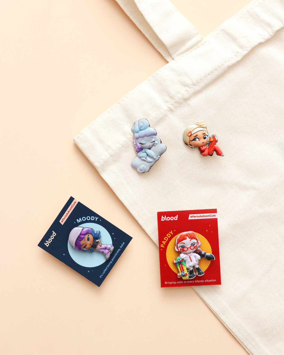 [Not for sale] Blood Period Squad Kit (1 Pouch + 1 Random Pins)