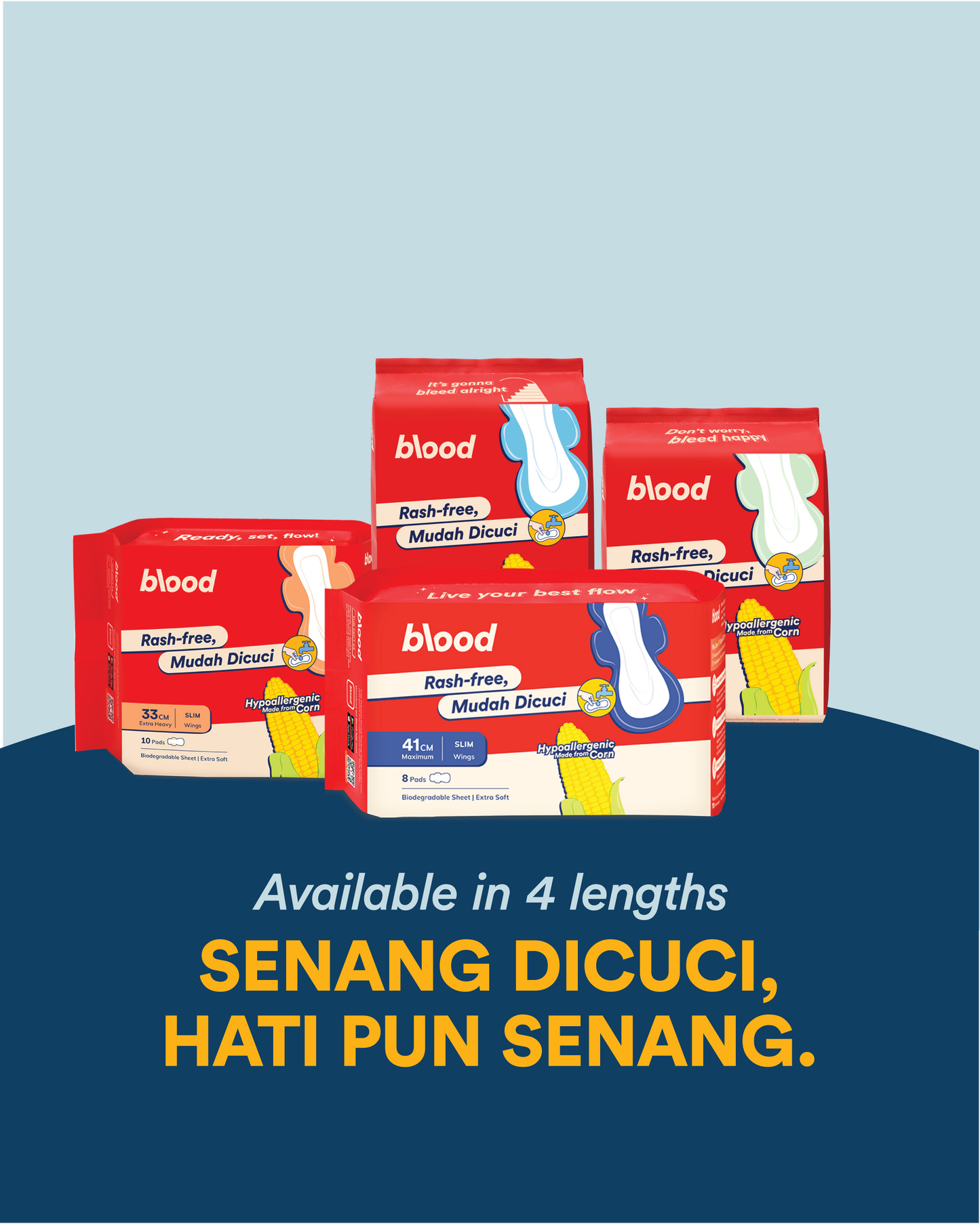 Blood Corn Pad Mudah Dicuci