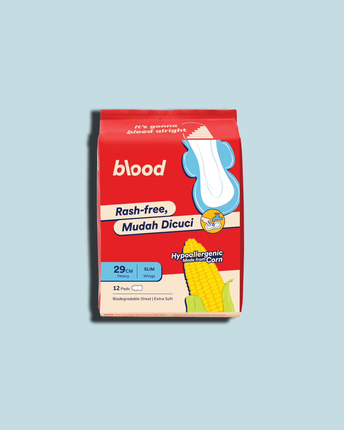 Blood Corn Pad Mudah Dicuci